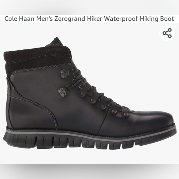COLE HAAN MENS ZEROGRAND LEATHER WATERPROOF HIKING BOOTS, CHOOSE SZ/COLOR - Picture 7 of 11